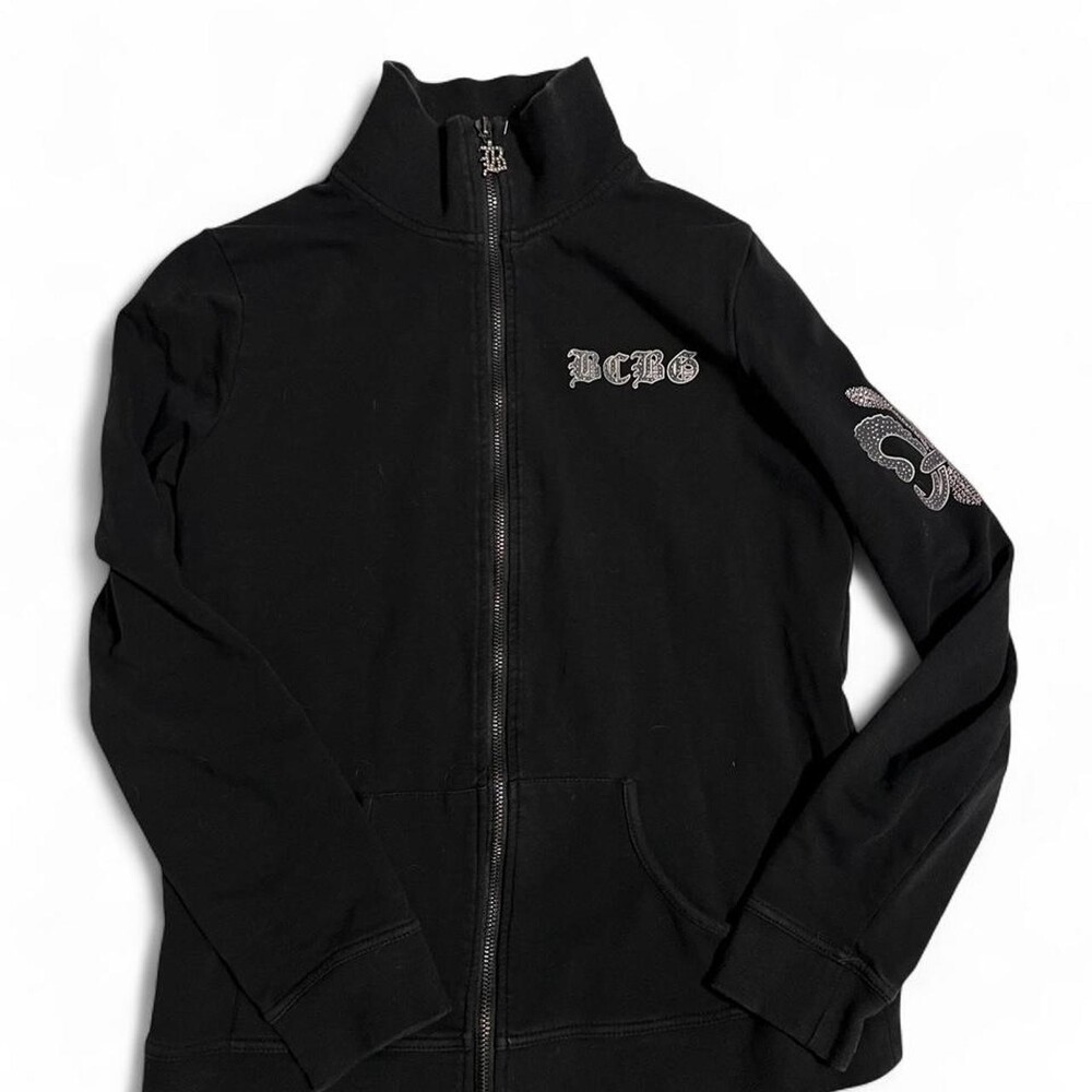 BCBG black zip up